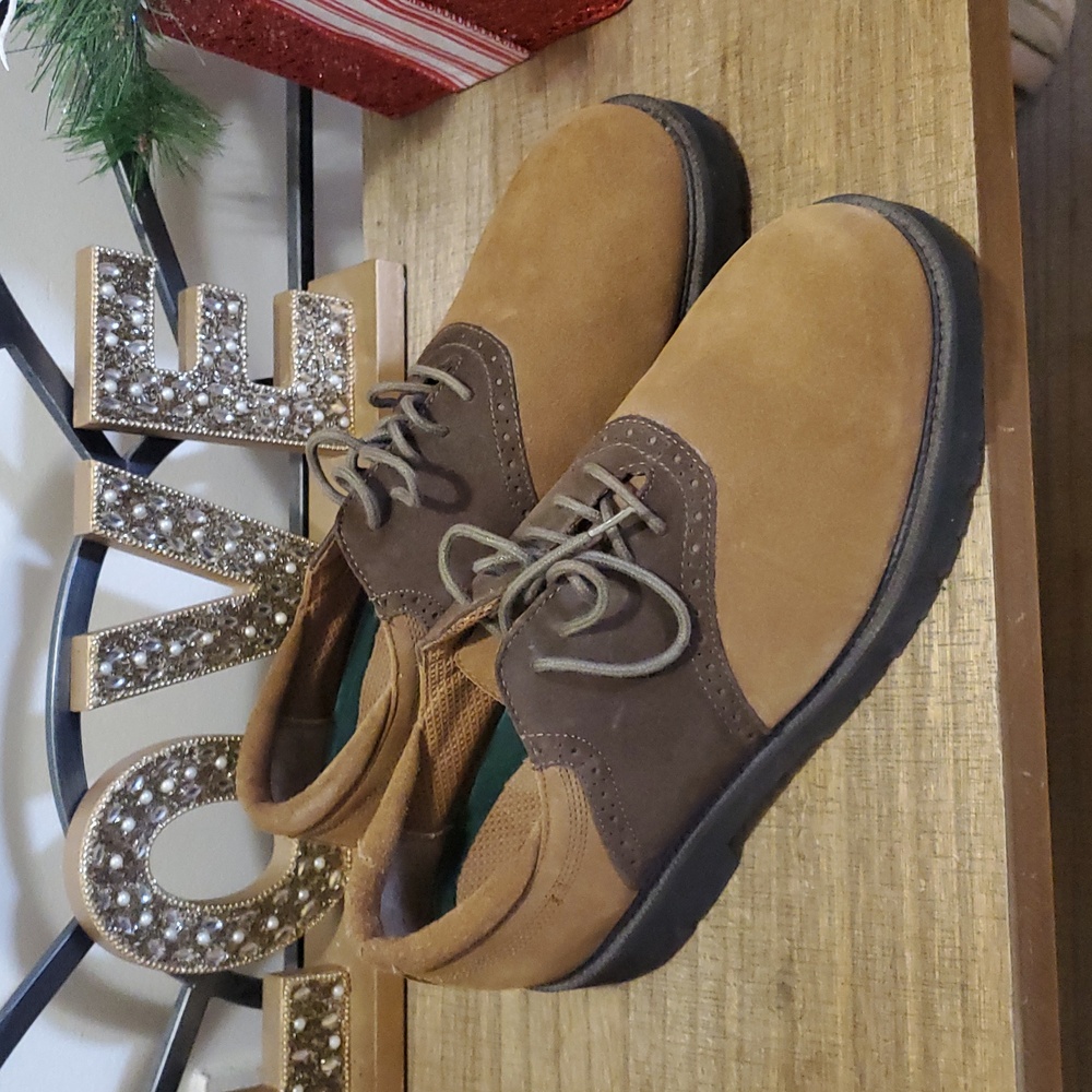 Bass Men's Two-Tone Brown Suede Oxford Shoes Sz 12 - Picture 2 of 10